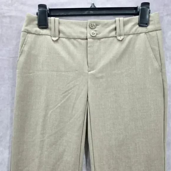 Daisy Fuentes Petites Tan Khaki Wide Leg Pants Size 0P - Picture 3 of 7